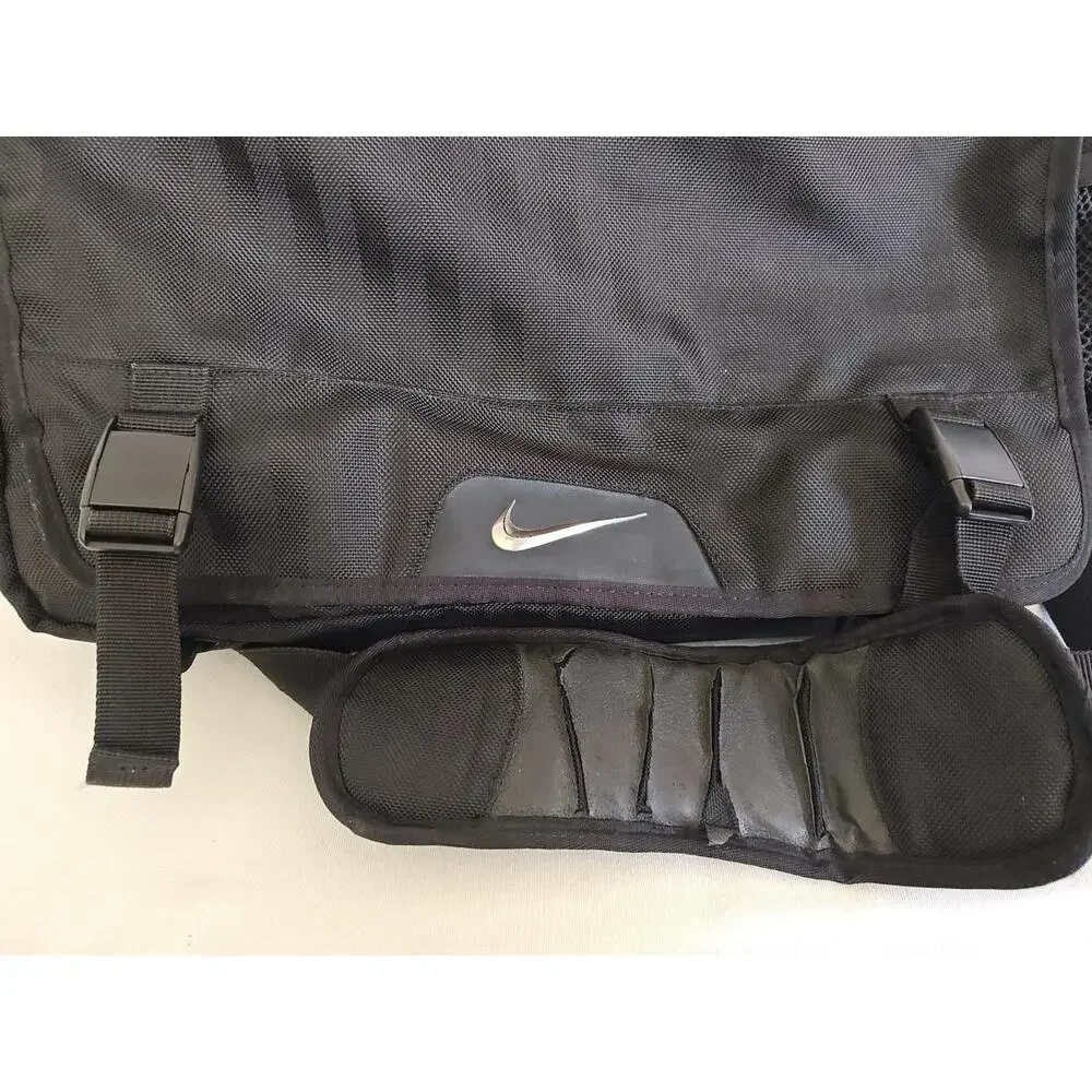 Nike Messenger Black Bag Laptop Bag Briefcase Vintage Travel TG0159-001 Balistic